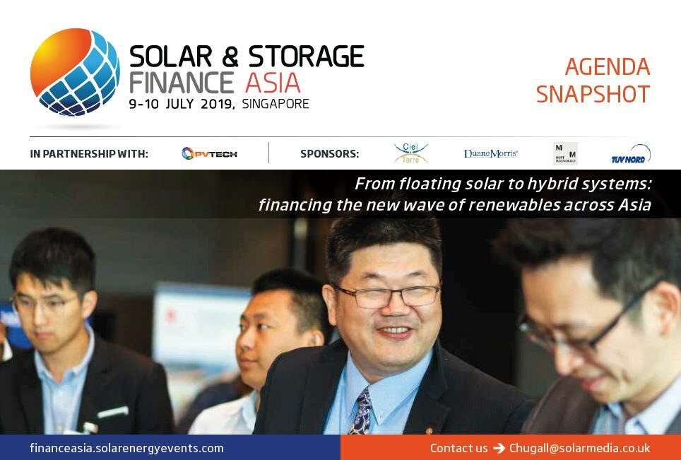 Solar Finance & Investment Asia 2019 Agenda Snapshot
