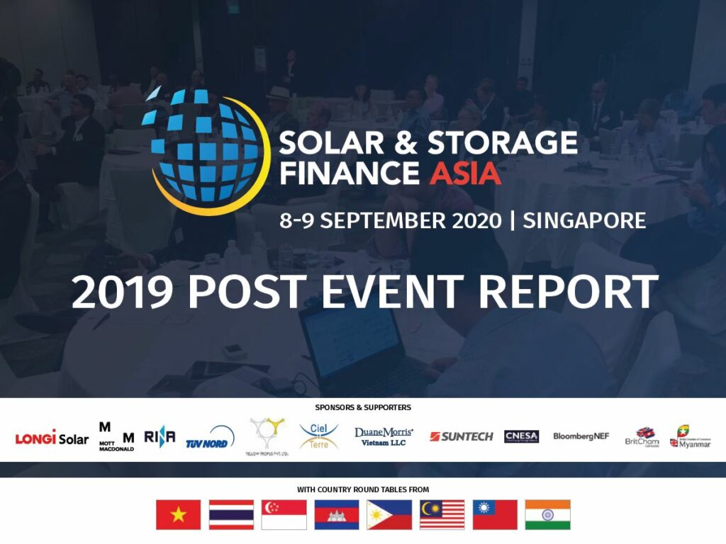 
Solar Finance & Investment Asia 2019 Post Event Report.